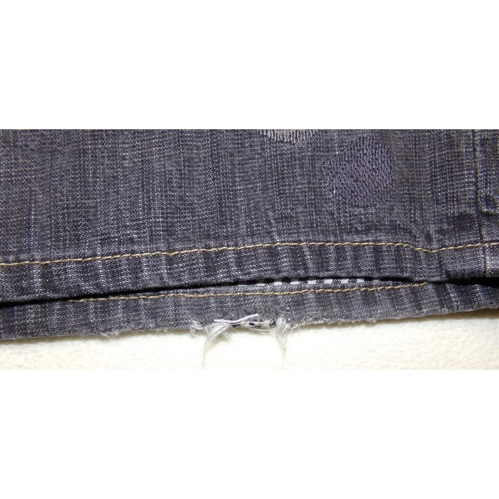 Pepe Jeans London Mens Size 40x33 Gray Distressed Patchwork Y2K‎